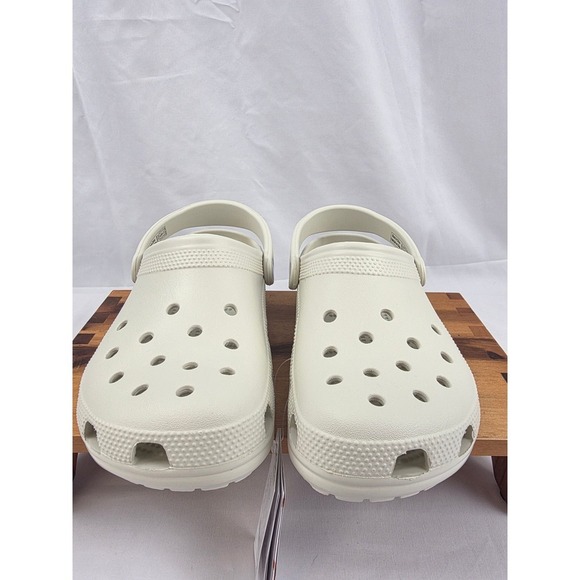 Crocs Classic Clog Off White Mens Size 7 Womens 9 Slip On Sandals Comfort NWT - Picture 6 of 14